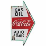 Coca-Cola Auto Shop Metal Sign for Man Cave