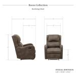 Brown Manual Recliner Chair for Home Theater