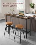 VASAGLE Industrial Bar Table - Rustic Brown Finish