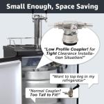 Low Profile Stainless Steel Keg Coupler Tap