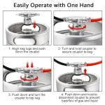 Low Profile Stainless Steel Keg Coupler Tap