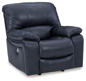 Leesworth Blue Leather Match Power Recliner with USB