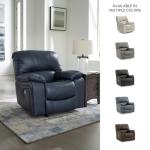 Leesworth Blue Leather Match Power Recliner with USB