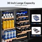 30" Dual Zone Wine and Beverage Cooler