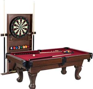 Barrington 90" Billiard Table with Cue Rack & Dartboard