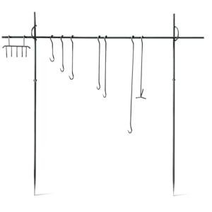 Campfire Cooking Equipment Set with Heavy-Duty Iron