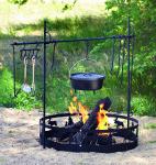 Campfire Cooking Equipment Set with Heavy-Duty Iron