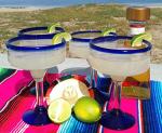 Set of 4 Cobalt Blue Margarita Glasses
