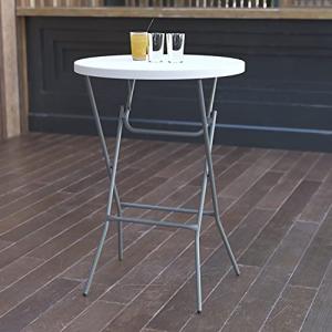 32" Round Folding Bar Height Tables - Set of 4