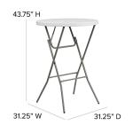 32" Round Folding Bar Height Tables - Set of 4