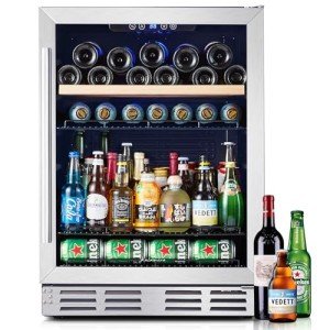 Kalamera 24” Mini Fridge for Beverages and Wine