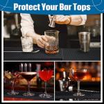 4 Pcs Non-Slip Rubber Bar Mats - Black