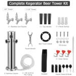 3-Tap Stainless Beer Tower with Dispenser Lines