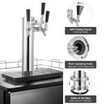 3-Tap Stainless Beer Tower with Dispenser Lines