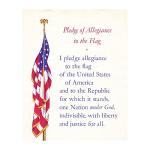 Patriotic Pledge of Allegiance Wall Art Print