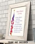 Patriotic Pledge of Allegiance Wall Art Print