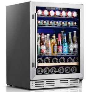 24-Inch Beverage and Wine Cooler Fridge