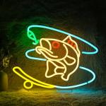 Dimmable Fishing Neon Sign Light for Decor