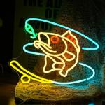 Dimmable Fishing Neon Sign Light for Decor