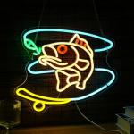 Dimmable Fishing Neon Sign Light for Decor