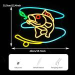 Dimmable Fishing Neon Sign Light for Decor