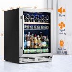 Kalamera 24” Mini Fridge for Beverages and Wine