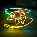 Dimmable Fishing Neon Sign Light for Decor