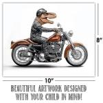 T-Rex Driving Vintage Vehicles Poster for Man Cave