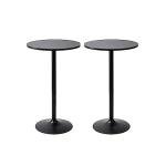 Pearington Santina Black Round Bar Table Set