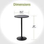 Pearington Santina Black Round Bar Table Set