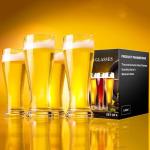 Set of 4 Beer Glasses for Your Man Cave