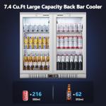 BODEGA Back Bar Cooler with Glass Doors 7.4 Cu.Ft