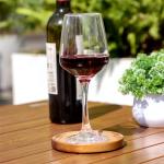 Acacia Wood Coaster Set with Holder - 6 Pack