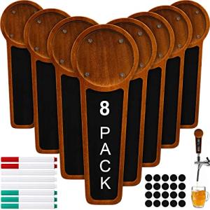 8-Pack Wooden Chalkboard Beer Tap Handles