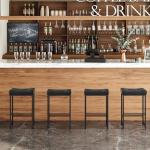 26" Saddle Bar Stools with Footrest - Black
