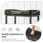 26" Saddle Bar Stools with Footrest - Black