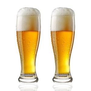 Set of 2 Heavy Base Pilsner Beer Glasses