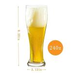 Set of 2 Heavy Base Pilsner Beer Glasses