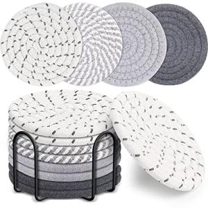 Mckanti 8-Piece Colorful Absorbent Coaster Set