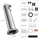 Double Tap Kegerator Beer Tower with Tubing