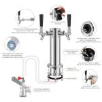 Double Tap Kegerator Beer Tower with Tubing