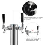 Double Tap Kegerator Beer Tower with Tubing