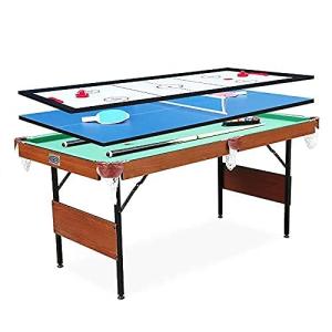 RACK Crux 55" Folding Pool Table - 3-in-1 Games