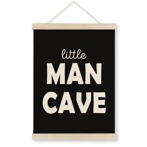 Little Man Cave Sign with Wooden Frame