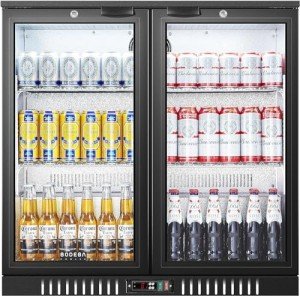 2-Door Back Bar Cooler with LED Lighting