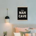 Little Man Cave Sign with Wooden Frame