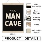 Little Man Cave Sign with Wooden Frame