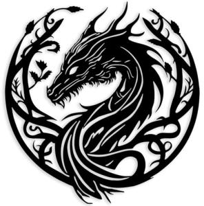 Metal Dragon Wall Art for Man Cave Decor