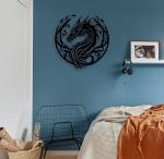 Metal Dragon Wall Art for Man Cave Decor