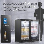 2-Door Back Bar Cooler with LED Lighting